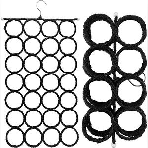 Super Z Outlet Foldable 28 Ring Hole Slots Space Saving Clothing Closet Hanger